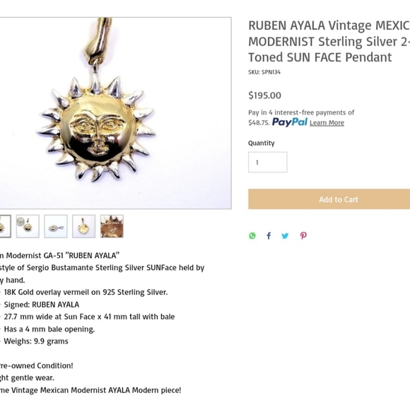 Handmade Warrior Mask Mexican Sterling Silver Brooch Signed Rare Ruben Ayala - Picture 8 of 8